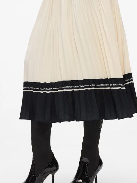 Karl Lagerfeld spódnica kolor czarny maxi rozkloszowana A4W12014