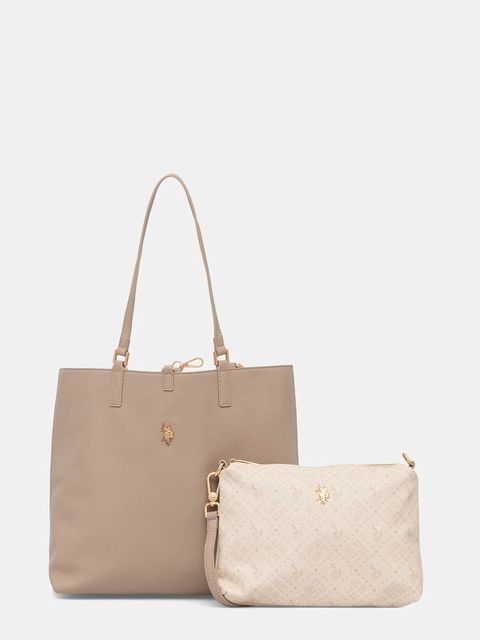 U.S. Polo Assn. torebka dwustronna Malibu kolor beżowy BEUM08706WVP - zdjęcie produktu nr 1