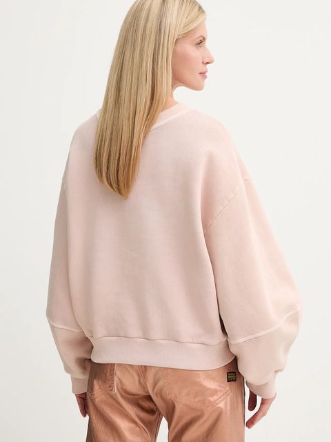G-Star bluza bawełniana damska kolor różowy gładka D26361-D993