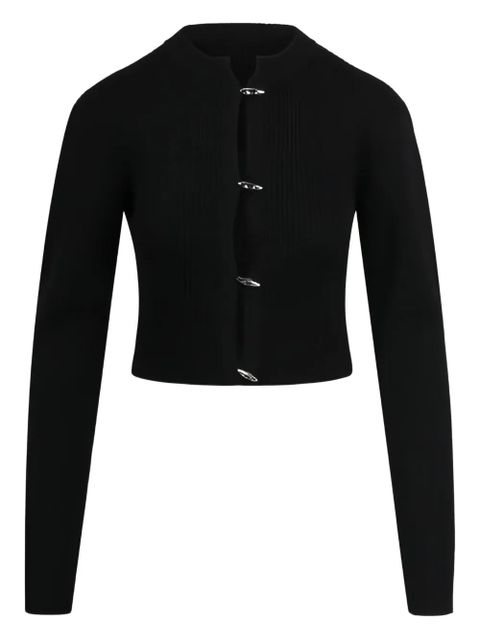 Yuzefi ribbed button sweater - Black - zdjęcie produktu nr 1