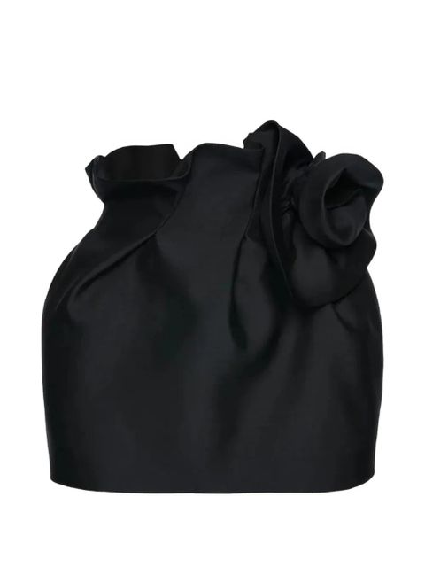 Magda Butrym flower-detail mini skirt - Black - zdjęcie produktu nr 1