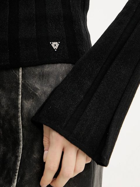 Guess sweter z domieszką wełny GEMMA damski kolor czarny lekki W5YR13 Z3OT0