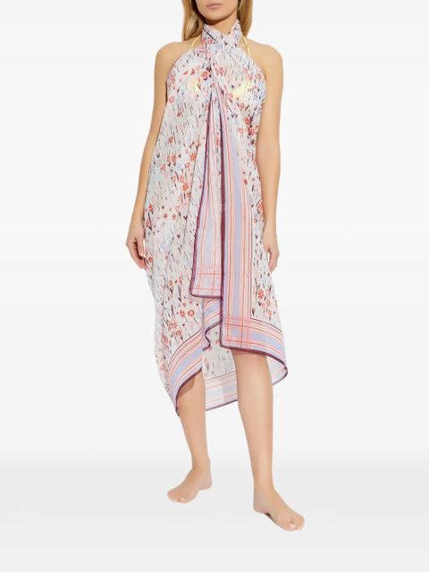 Lanvin floral-pattern beach dress - White