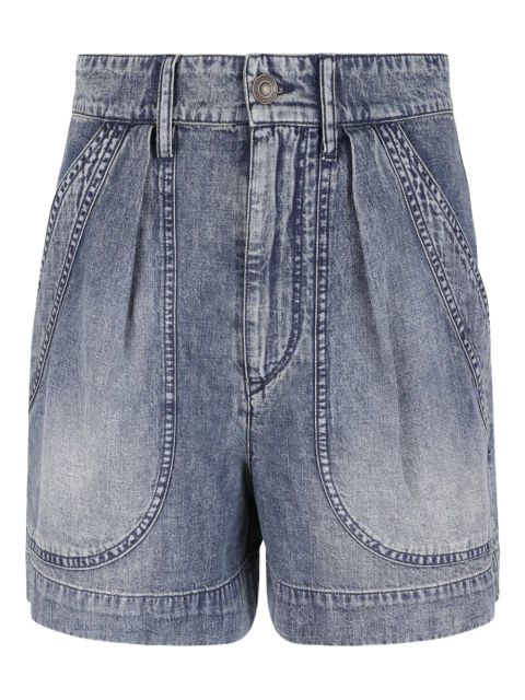 ISABEL MARANT pleated pocket shorts - Blue