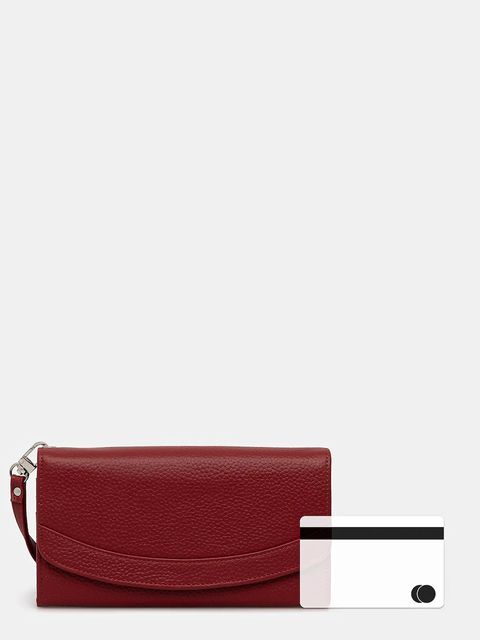 Answear.LAB portfel skórzany damski kolor czerwony