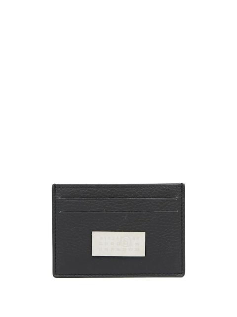 MM6 Maison Margiela numeric-logo leather cardholder - Black - zdjęcie produktu nr 1