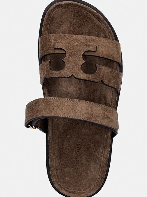 Tory Burch klapki zamszowe Ines Sport Slide