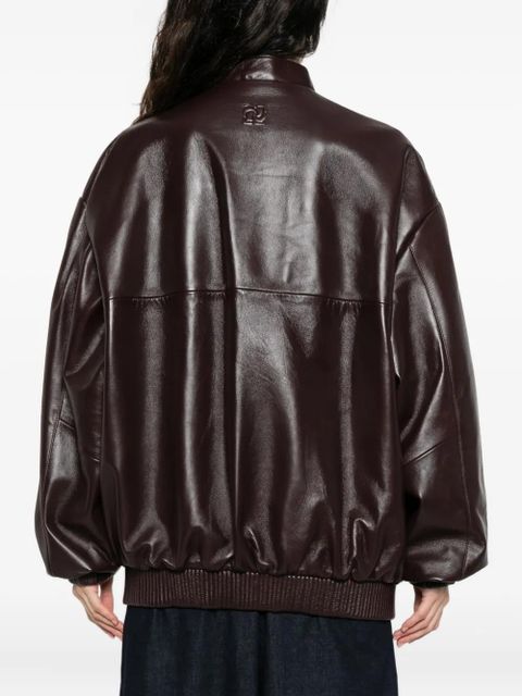 Magda Butrym zip-fastening ribbed-cuff jacket - Red