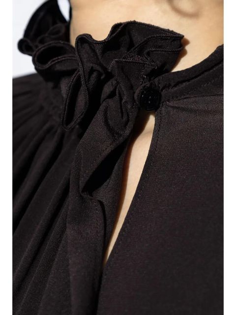 Victoria Beckham draped silk blouse - Brown