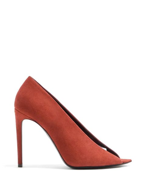Valentino Garavani open-toe révélé suede pumps 105mm - Red - zdjęcie produktu nr 1