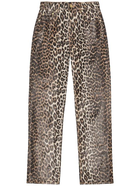 GANNI leopard-print trousers - Brown - zdjęcie produktu nr 1