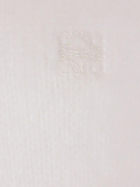 LOEWE embroidered short-sleeved sweater - White