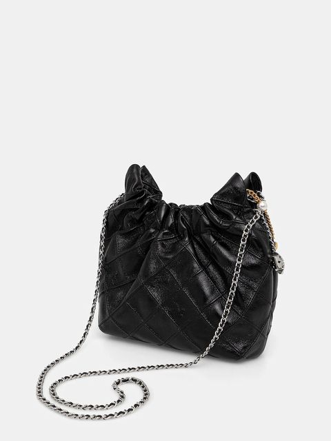 Tory Burch torebka skórzana Fleming kolor czarny 164022-001 - zdjęcie produktu nr 2