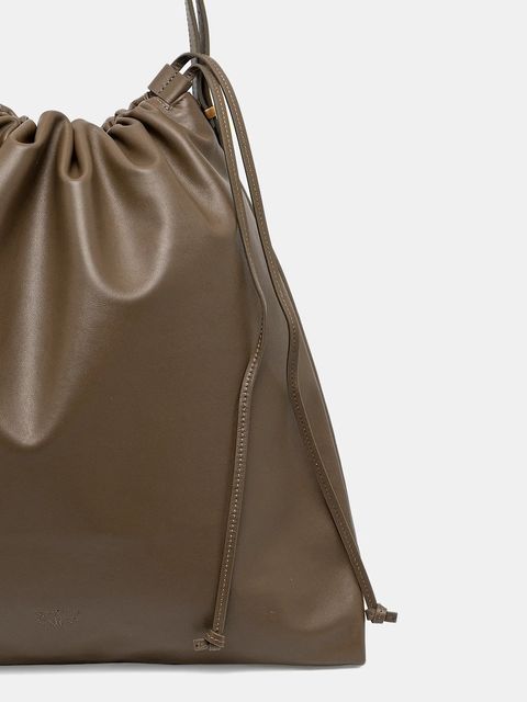 Pinko torebka skórzana kolor brązowy 104364 A270