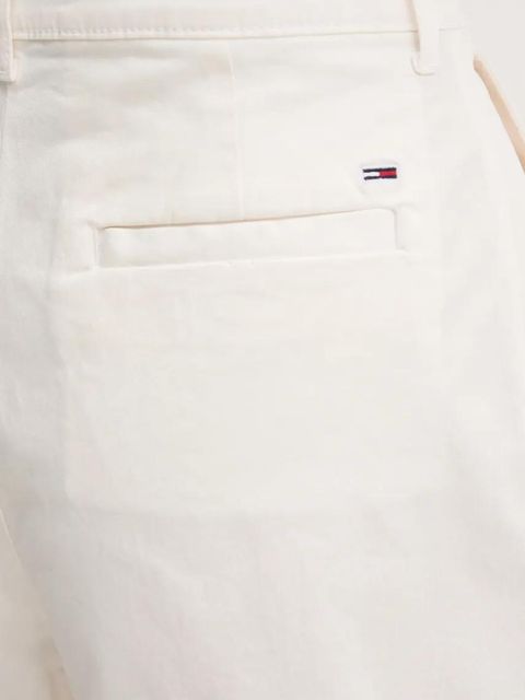 Tommy Jeans szorty damskie kolor beżowy gładkie high waist DW0DW21643