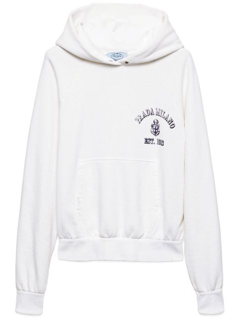 Prada logo-print hoodie - White - zdjęcie produktu nr 1