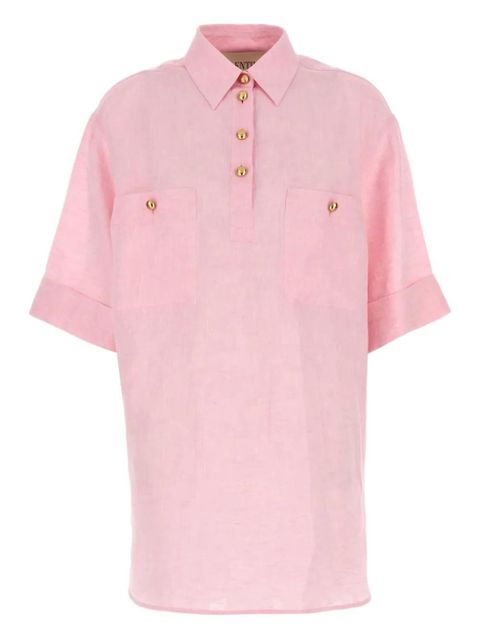 Valentino Garavani short-sleeves linen blouse - Pink - zdjęcie produktu nr 1