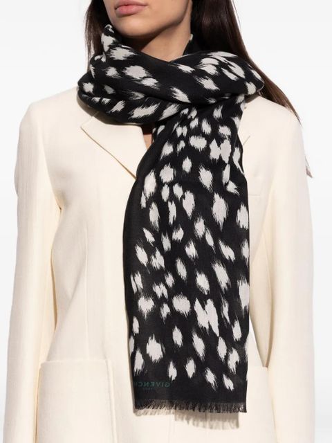 Givenchy abstract-pattern scarf - Black
