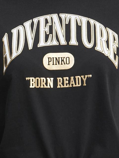 Pinko t-shirt bawełniany damski kolor czarny 104604 A2CS