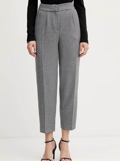 United Colors of Benetton spodnie damskie kolor czarny proste high waist 44BWDF0AE - zdjęcie produktu nr 1