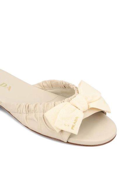 Prada bow-embellished sandals - Neutrals