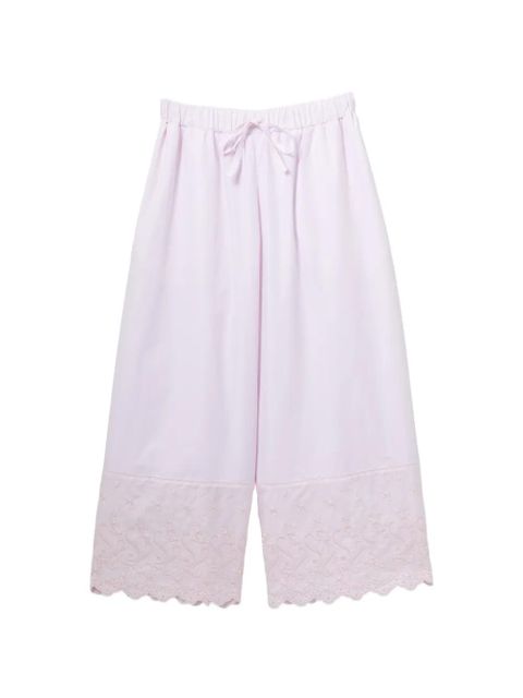 Simone Rocha embroidered cropped trousers - Pink - zdjęcie produktu nr 1