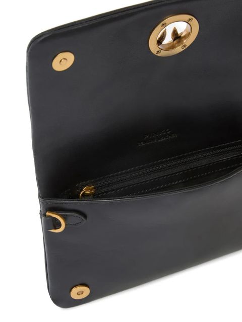 PINKO small Love Birds leather shoulder bag - Black