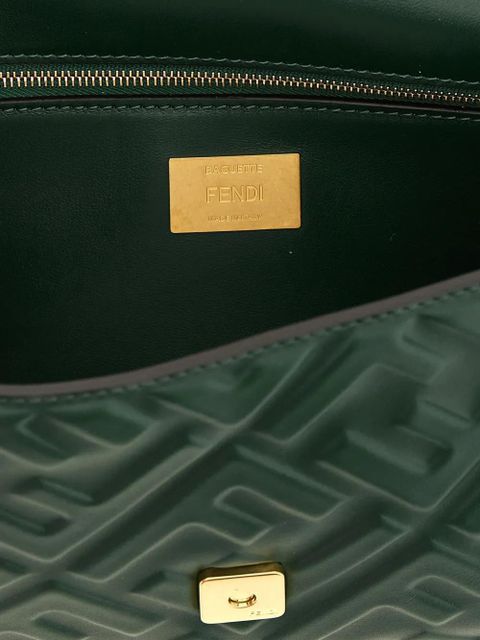 FENDI Baguette leather shoulder bag - Green