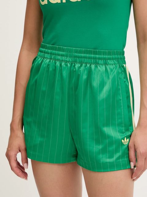 adidas Originals szorty Shorts damskie kolor zielony wzorzyste high waist KD2284 - zdjęcie produktu nr 1