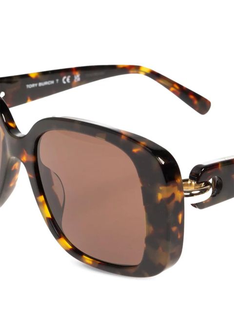 Tory Burch geometric-frame sunglasses - Brown - zdjęcie produktu nr 2