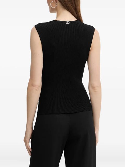 TWINSET ribbed tank top - Black