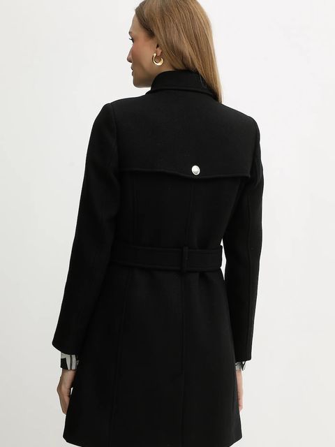 Morgan płaszcz z dodatkiem wełny kolor czarny GEVA