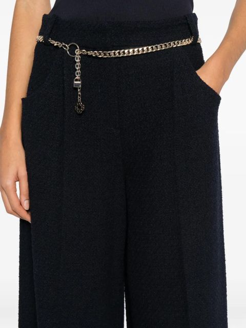 Maje chain-detail trousers - Blue