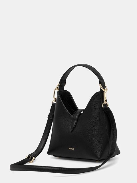 Furla torebka skórzana kolor czarny WE00876 ARE000 O6000 - zdjęcie produktu nr 2