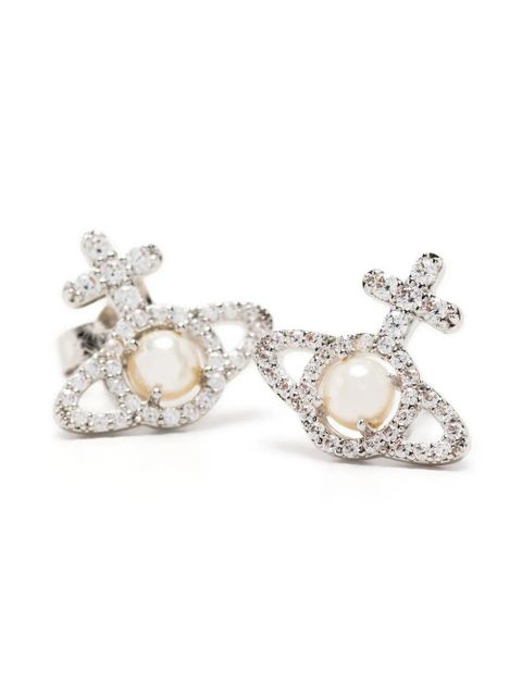 Vivienne Westwood Olympia pearl earrings - Silver