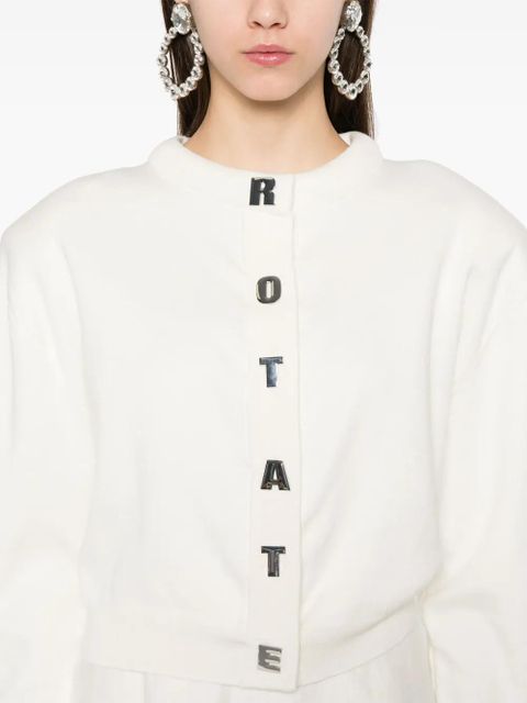 ROTATE BIRGER CHRISTENSEN lettering-buttons cardigan - White