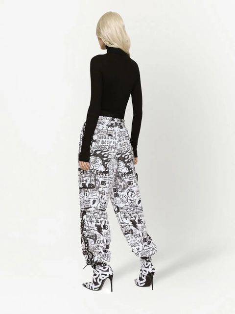 Dolce & Gabbana DG-logo roll-neck jumper - Black