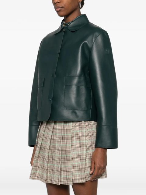 Moncler Haricot 3-in-1 leather shirt jacket - Green