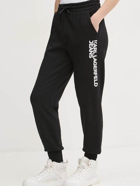 Karl Lagerfeld Jeans spodnie dresowe kolor czarny z nadrukiem A1W10058 - zdjęcie produktu nr 1