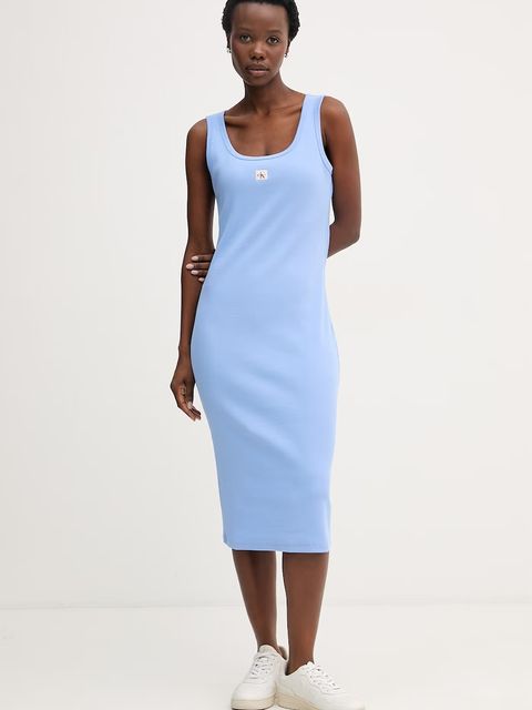 Calvin Klein Jeans sukienka bawełniana z elastanem - zdjęcie produktu nr 2