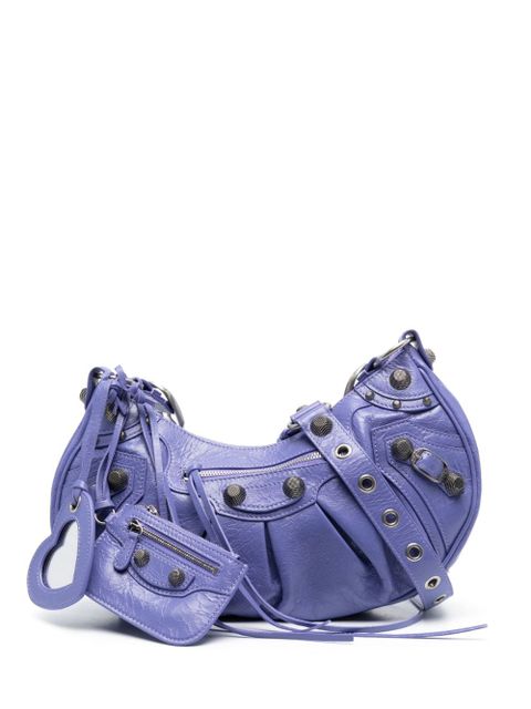 Balenciaga Le Cagole S leather shoulder bag - Purple - zdjęcie produktu nr 1