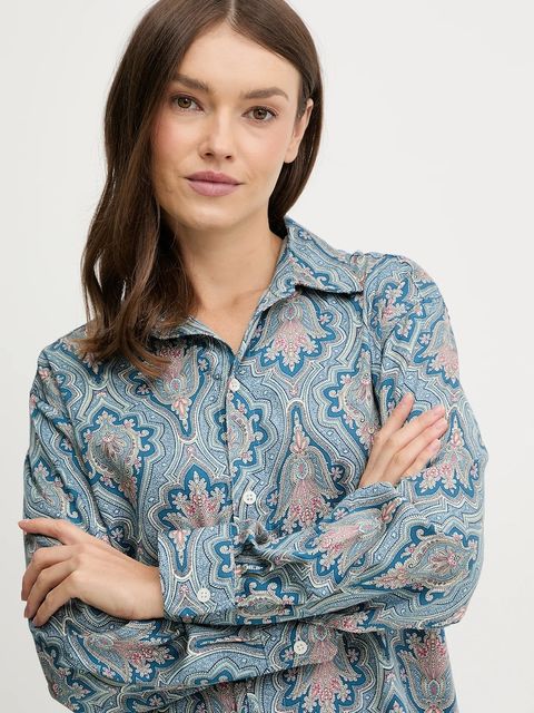 Lauren Ralph Lauren koszula nocna damska kolor niebieski ILN32476