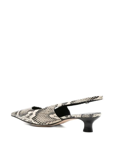Aeyde 40mm snakeskin slingback pumps - Neutrals - zdjęcie produktu nr 2