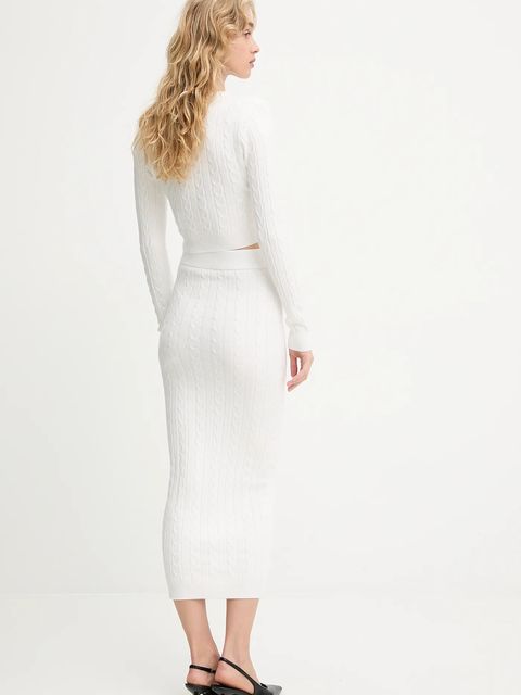 Answear.LAB sweter i spódnica damski kolor biały