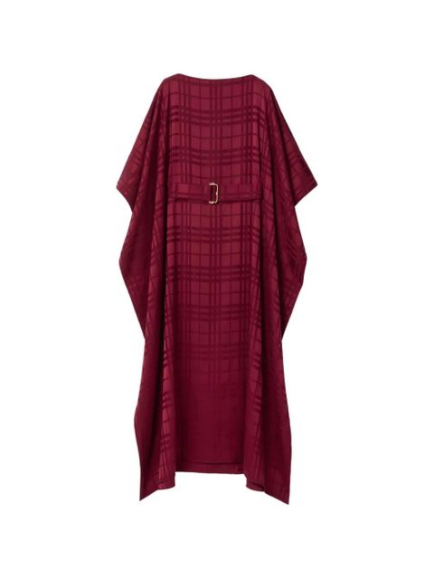 Burberry check buckle silk maxi dress - Red - zdjęcie produktu nr 1