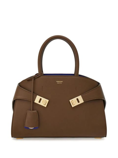 Ferragamo small Hug leather tote bag - Brown - zdjęcie produktu nr 1