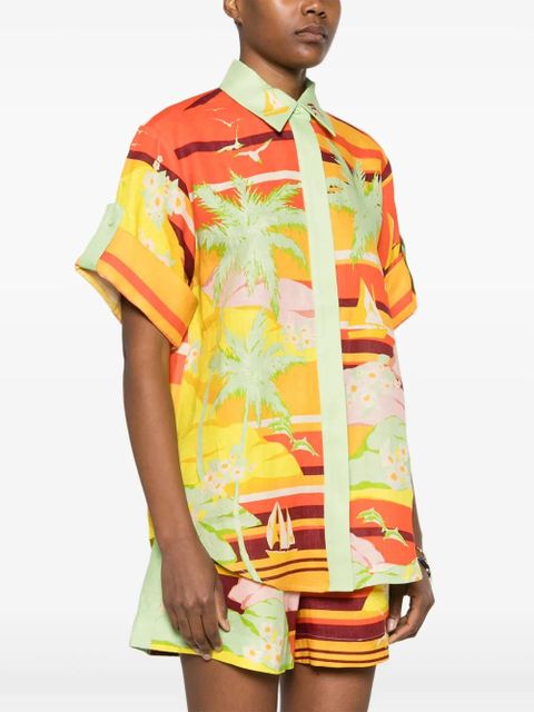 ALEMAIS Palm Island shirt - Green