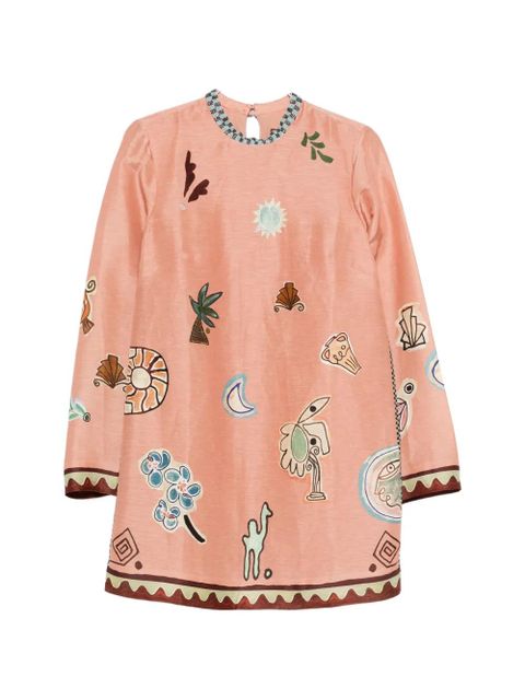 ALEMAIS x LRNCE Laurence beaded embroidered mini dress - Pink - zdjęcie produktu nr 1
