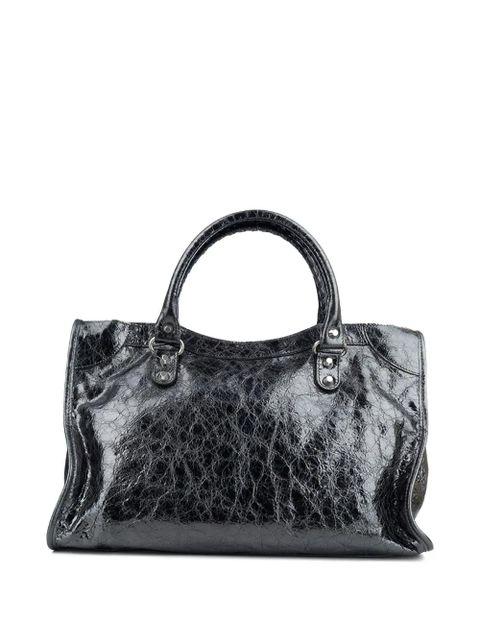 Balenciaga Le City metallic-effect top-handle small tote bag - Grey - zdjęcie produktu nr 2