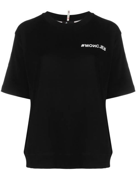 Moncler Grenoble Mountain logo-print cotton T-Shirt - Black - zdjęcie produktu nr 1